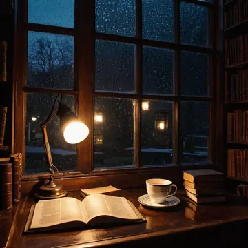 Cover of the album “Late Night Library” (AI-generated artwork)